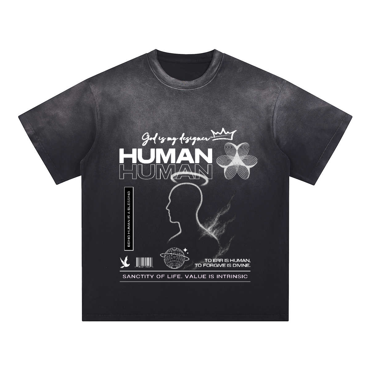 ANOINTED HUMAN WASHED COTTON TEE