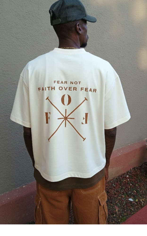 FAITH OVER FEAR CROPPED BOXY TEE